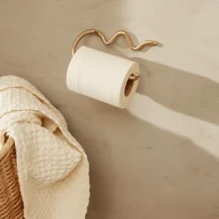 Best Ferm Living Portarrollos para papel higiénico Curvature, latón Color dorado