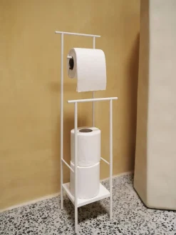 Clearance Ferm Living Portarrollos para papel higiénico Dora, White Blanco