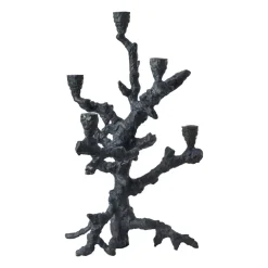 POLSPOTTEN Portavelas Apple tree L 53 cm, oscuro Gris