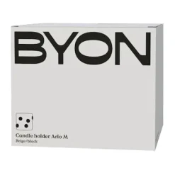 New Byon Portavelas Arlo M Ø15 cm, Beige-negro BeigeNegro
