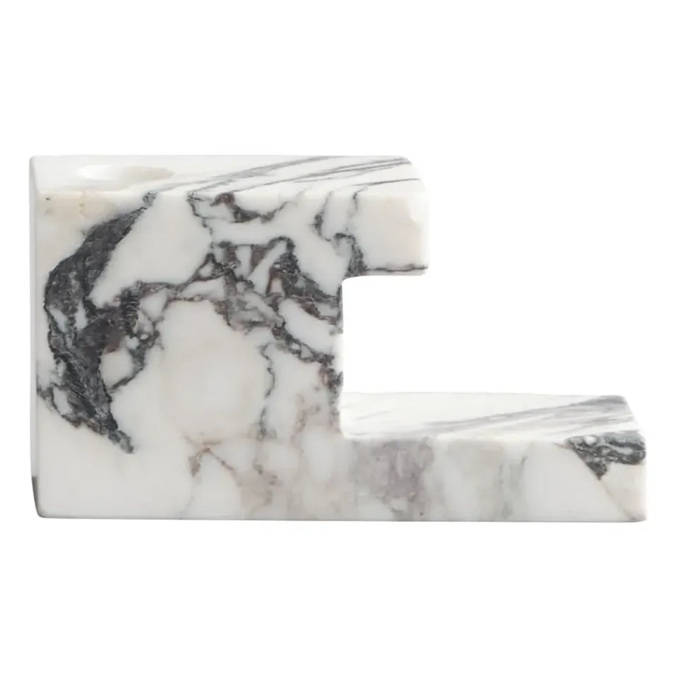 Online 101 Copenhagen Portavelas bajo Brick 7,5x14 cm, Calacatta Blanco