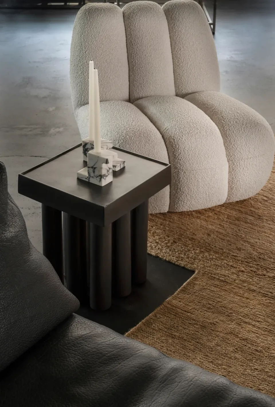 Online 101 Copenhagen Portavelas bajo Brick 7,5x14 cm, Calacatta Blanco