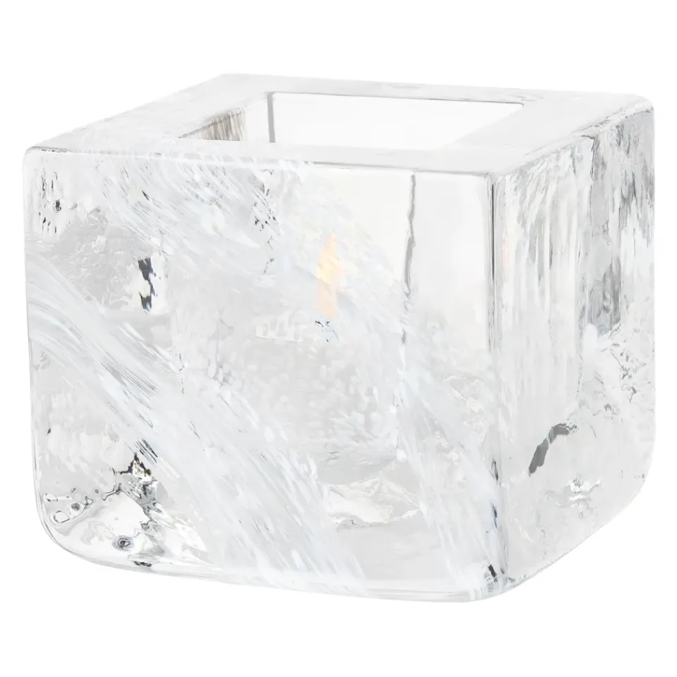 Kosta Boda Portavelas Brick, Blanco