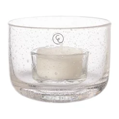 Sale ERNST Portavelas de cristal , Ø8x6 cm Transparente