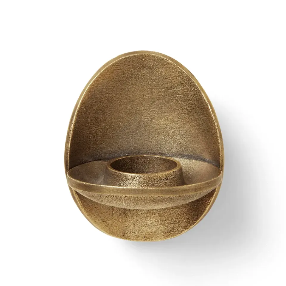 Discount Ferm Living Portavelas de pared Agapé, Brass finish Color dorado