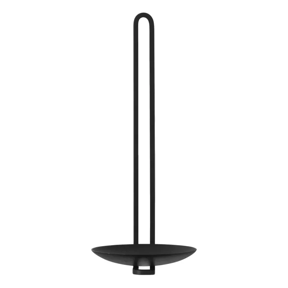 Audo Copenhagen Portavelas de pared Clip 20 cm, Negro