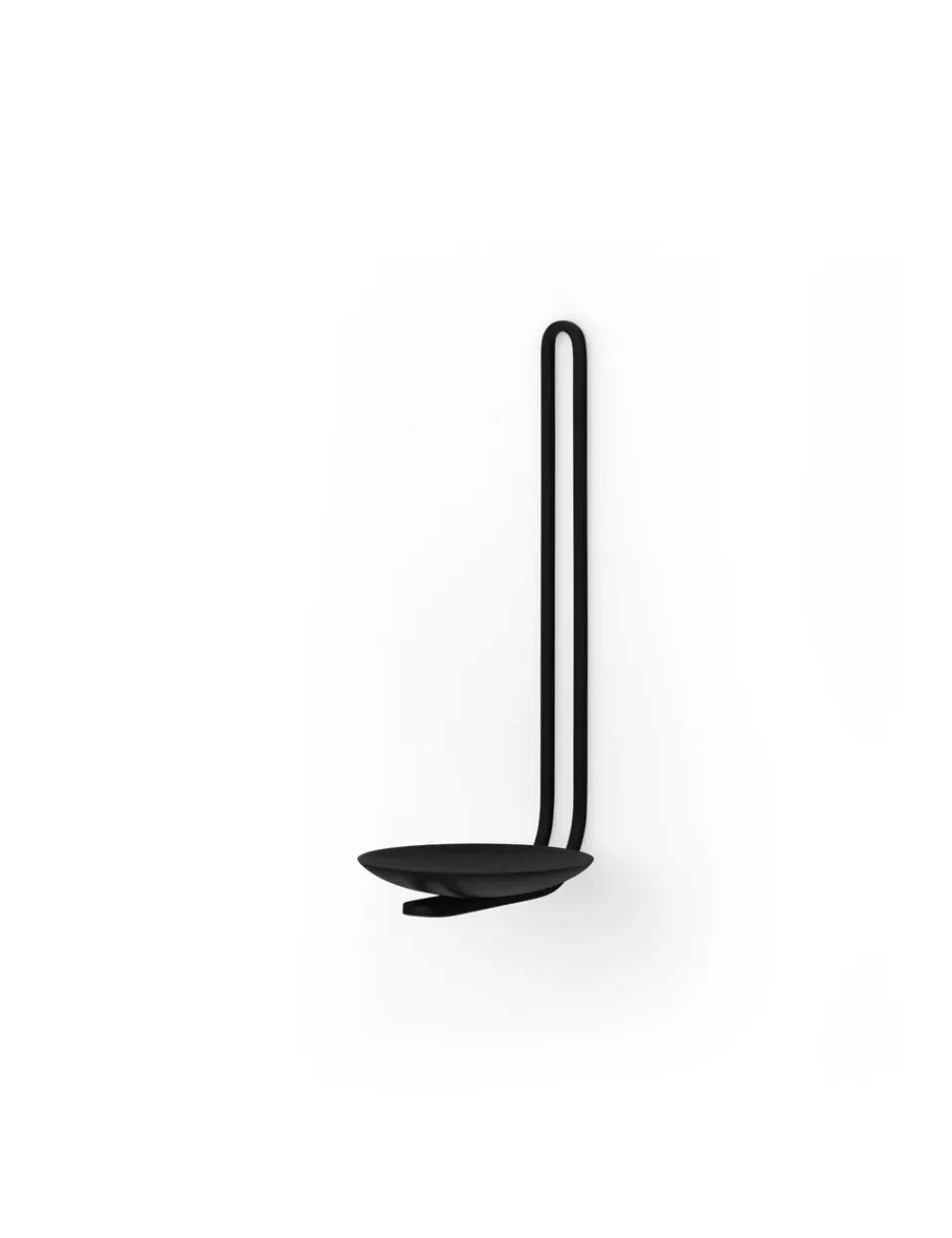 Audo Copenhagen Portavelas de pared Clip 20 cm, Negro