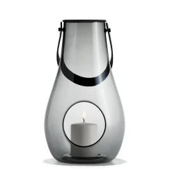 Best Holmegaard Portavelas Design With Light smoke, 29 cm Gris