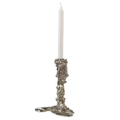 Outlet POLSPOTTEN Portavelas Drip L 25 cm, Plateado