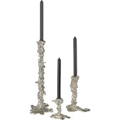 Outlet POLSPOTTEN Portavelas Drip L 25 cm, Plateado