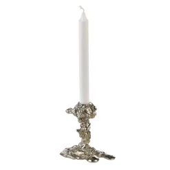 Outlet POLSPOTTEN Portavelas Drip L 25 cm, Plateado