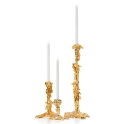 Clearance POLSPOTTEN Portavelas Drip S 14 cm, Dorado Color dorado