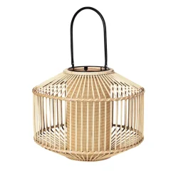Discount Broste Copenhagen Portavelas Flax bambú, grande Beige