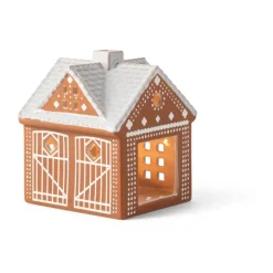 Discount Kähler Portavelas Gingerbread casa, Christmas barn 11,5 cm Marrón