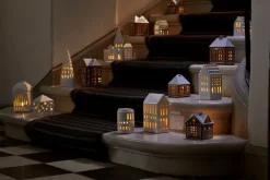 Discount Kähler Portavelas Gingerbread casa, Christmas barn 11,5 cm Marrón