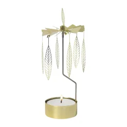 New Pluto Design Portavelas giratorio Stig L Salix medium, Dorado Color dorado