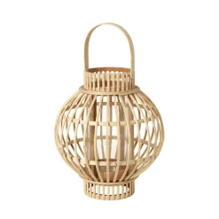 New Broste Copenhagen Portavelas Globus, 30,5 cm Beige