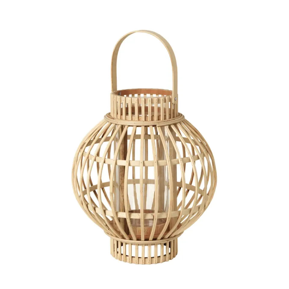 New Broste Copenhagen Portavelas Globus, 30,5 cm Beige