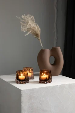 Cooee Design Portavelas Gry Ø8 cm, Cognac Marrón