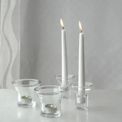 Outlet Born In Sweden Portavelas Lumi 8 cm, Claro Transparente