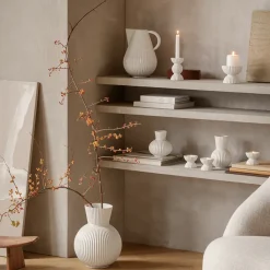 Best Lyngby Porcelæn Portavelas Lyngby Tura Ø8 cm, Blanco