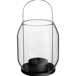 ERNST Portavelas para vela alargada 22 cm , Negro