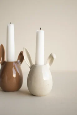 Online DBKD Portavelas Rabbit 13 cm, Vanilla Blanco