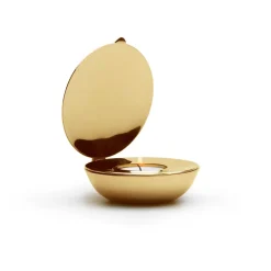 Online Design House Stockholm Portavelas Shell, latón Color dorado