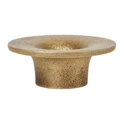 Hot Ferm Living Portavelas Soothe Ø8 cm, Brass Finish Color dorado