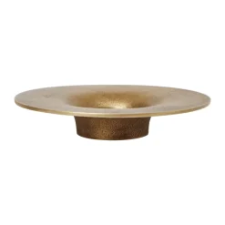Outlet Ferm Living Portavelas Soothe block Ø16 cm, Brass Finish Color dorado