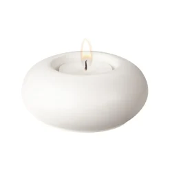 Scandi Living Portavelas Stone Ø9 cm, Blanco