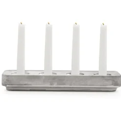 Best Born In Sweden Portavelas Stumpastaken, alargado, 8,5 x 29,5 cm Plateado