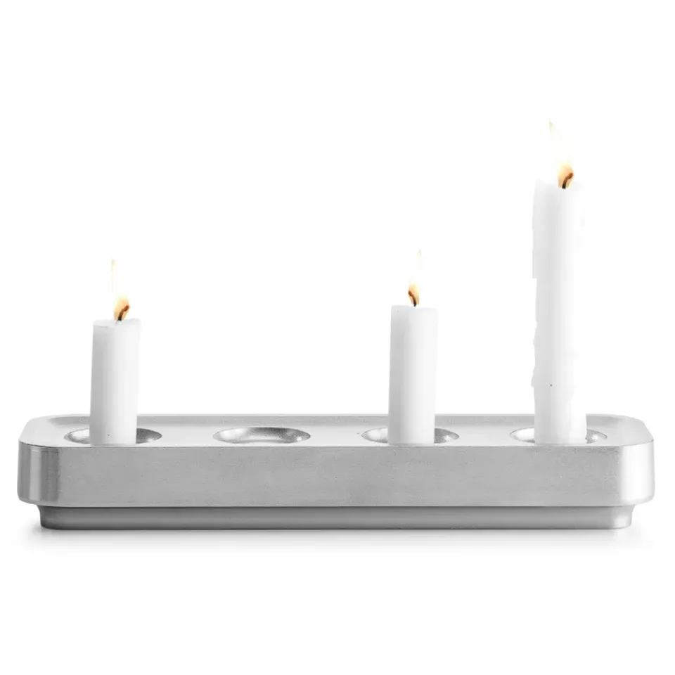 Discount Born In Sweden Portavelas Stumpastaken alargado pulido, 8,5x29,5 cm Plateado