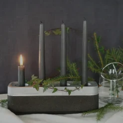 Discount Born In Sweden Portavelas Stumpastaken alargado pulido, 8,5x29,5 cm Plateado