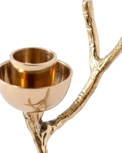 New POLSPOTTEN Portavelas Twiggy XS 14 cm, Dorado Color dorado
