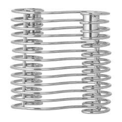 Outlet Bloomingville Portavelas Wavela 15,5x14,5 cm, Plata Plateado