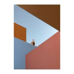 New Paper Collective Póster Angular Afternoon, 50x70 cm RojoAzul