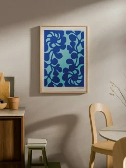 Best Design House Stockholm Póster Birds 1967, 50x70 cm, N.º 4 AzulAmarillo