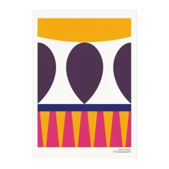 Online Design House Stockholm Póster Birds 1967, 50x70 cm, N.º 1 Naranja