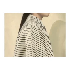 Best Paper Collective Póster Black Stripes, 30x40 cm Blanco