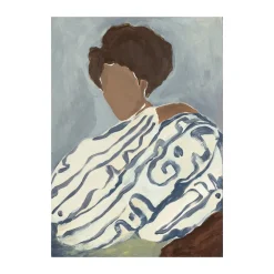 Clearance Paper Collective Póster Blue Curls, 70x100 cm Azul