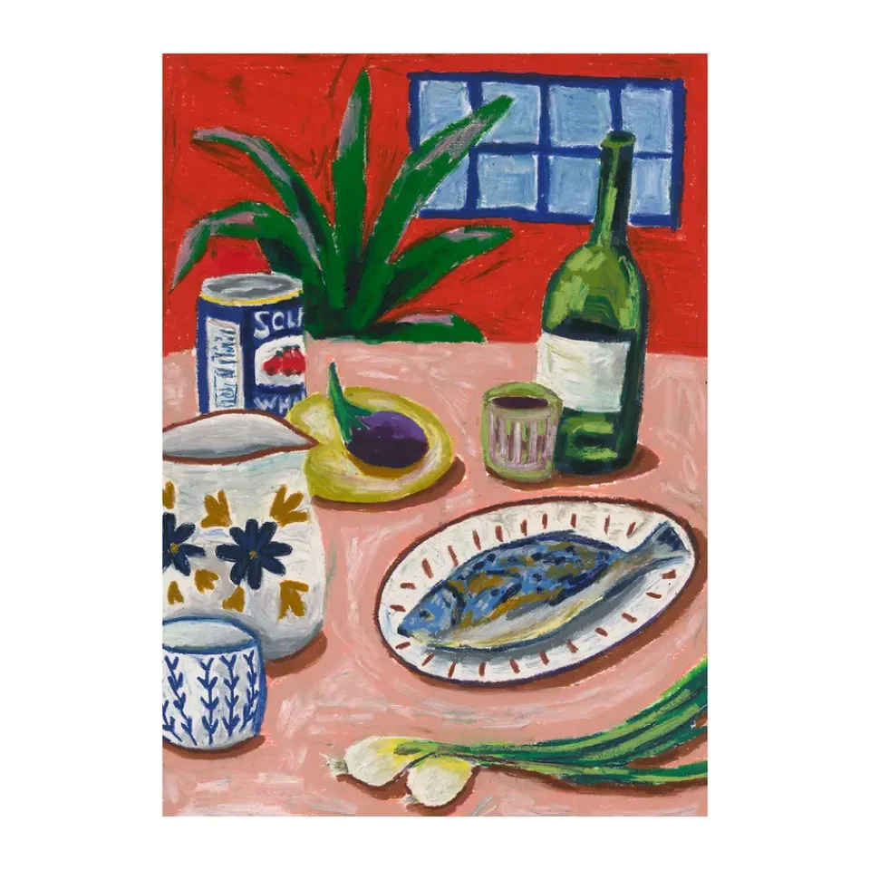 Outlet Paper Collective Póster Composition with Fish, 70x100 cm Multi