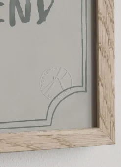Outlet Kunskapstavlan® Póster Good friend diploma 21x30 cm, Dusty mint Multi
