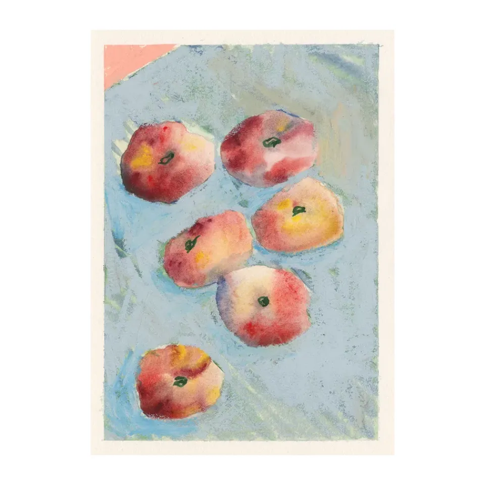 New Paper Collective Póster Peaches, 50x70 cm NaranjaAzul