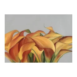 Best Paper Collective Póster Yellow Flowers, 50x70 cm NaranjaGris