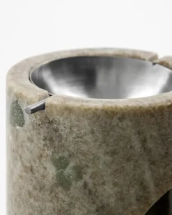 Sale Meraki Quemador de aceite Marble , Beige, acabado en plata BeigePlateado
