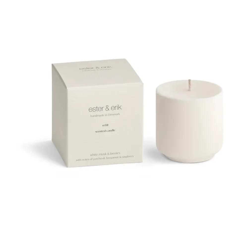 Ester & erik Recarga para vela aromática , White musk & berries Blanco