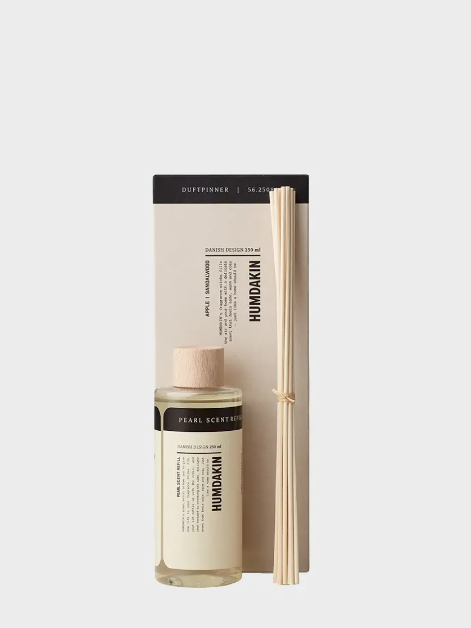 Clearance Humdakin Relleno para difusor con varillas 250 ml, Pearl BeigeTransparente