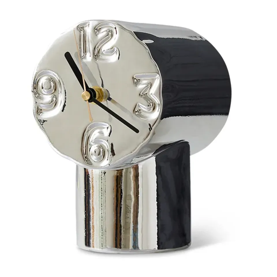 Hot HKliving Reloj de cerámica Eetro 17,5 cm, Chrome Multi