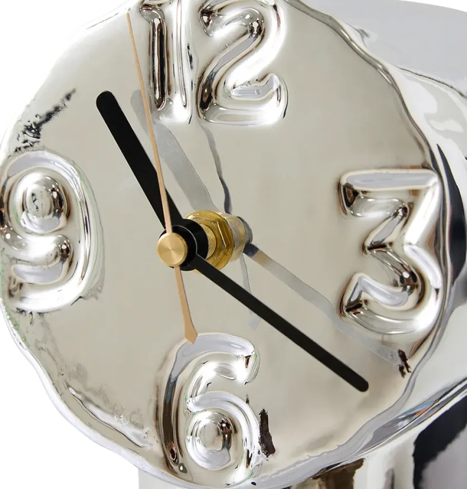 Hot HKliving Reloj de cerámica Eetro 17,5 cm, Chrome Multi